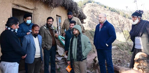 DC Rajouri reviews situation in Badhaal; Visits affected families and ensures relief measures 