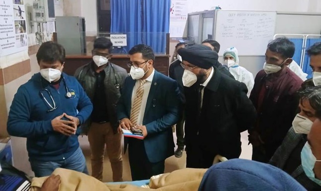 DC Rajouri reviews functioning of GMC, interacts with patients from Badhaal village 