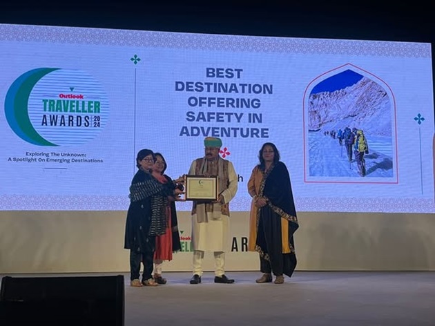 Ladakh UT receives a Silver Medal for best destination offering Safety in Adventure 