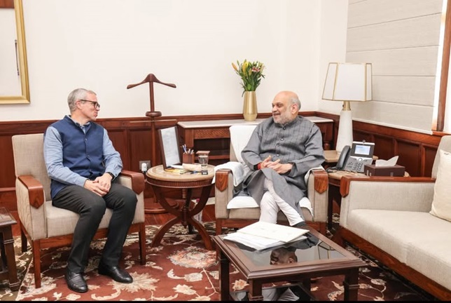 CM J&K Omar Abdullah meets Home Minister Amit Shah