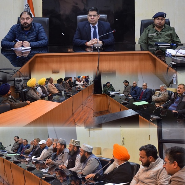 DC Poonch emphasizes the importance of maintaining peace, harmony and brotherhood during festivals