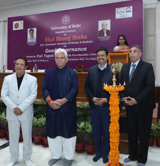 Lt Governor Manoj Sinha in Delhi: Attends G20 Connect Lecture Series on 'Good Governance' 