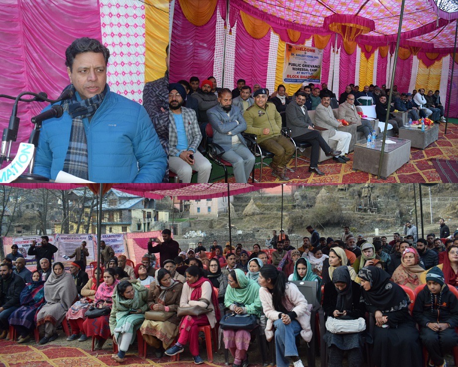 Comm Sec GAD Sanjeev Verma addresses public concerns at Bhaderwah Pitches for protection of fragile ecosystem; logical fight against substance abuse at village level 