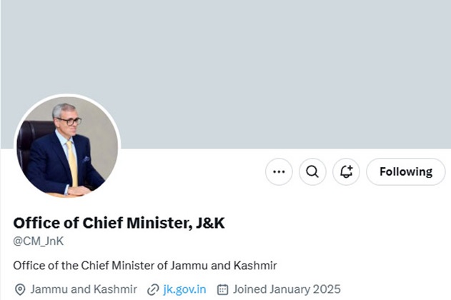 J&K CM Omar Abdullah gets official "X " Handle