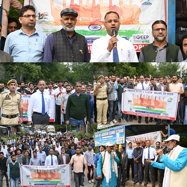 DEO Shopian highlights importance of voting & various initiatives being taken to ensure maximum voter participation