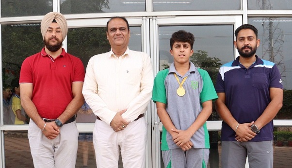 Puneesh of Heritage School Jammu wins Gold Medal in  CBSE North Zone II Roller Skating Championship