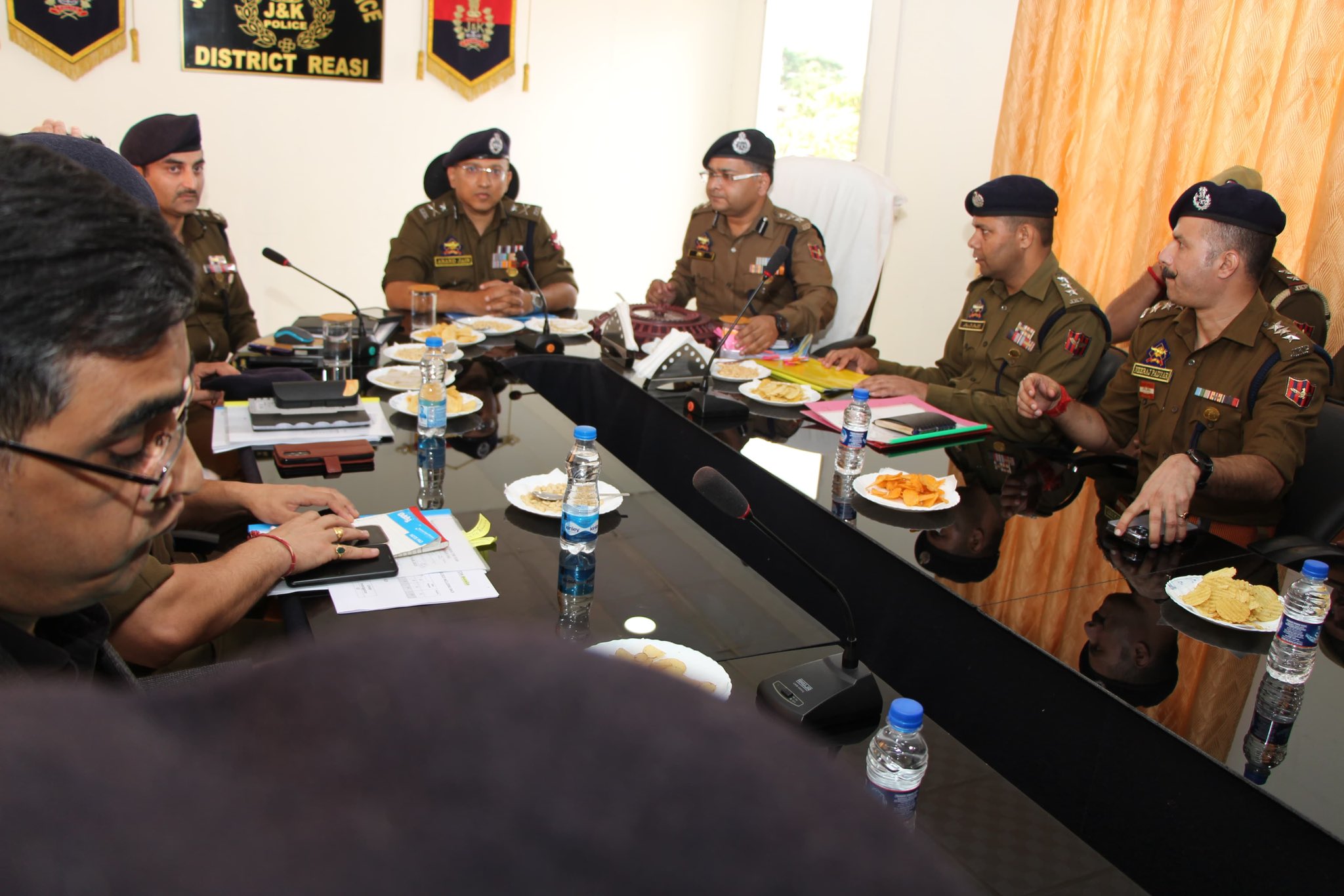 IGP Jammu Anand Jain visits Reasi district, reviews meeting for crime, law & Order 