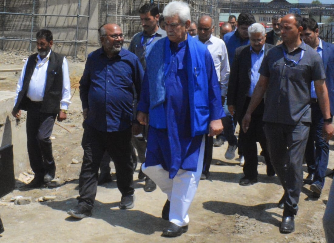 LG J&K inspects progress of Shri Amarnath Ji Shrine Board's Works in Srinagar