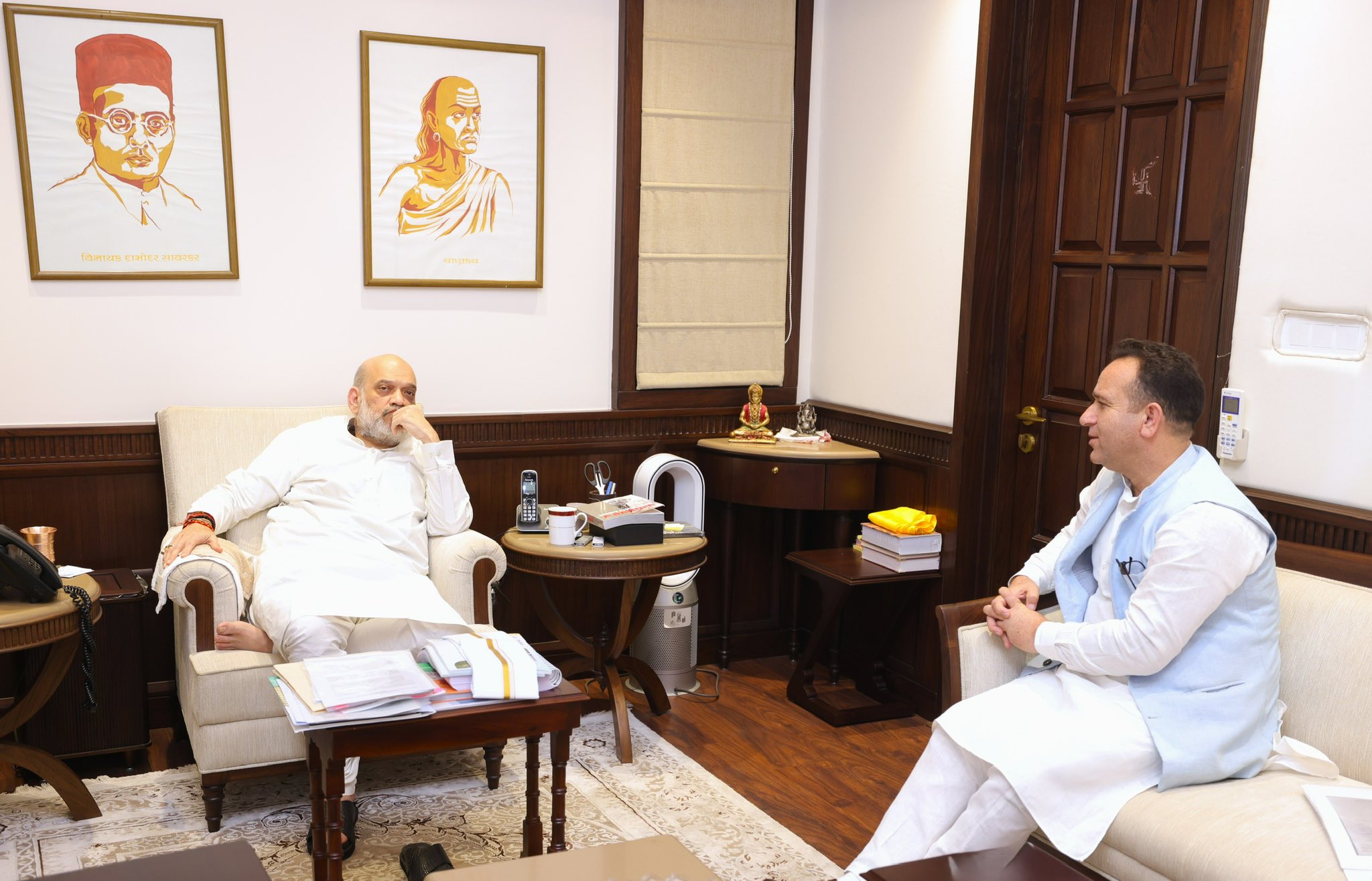 In middle of J&K Assembly Budget session : LoP Sunil Sharma calls on Home Minister Amit Shah at Delhi residence