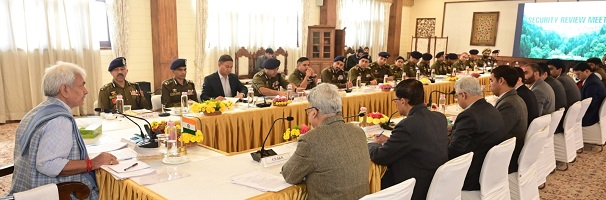 LG J&K chairs meeting of Top Officers including CS, DGP ; Issues directions