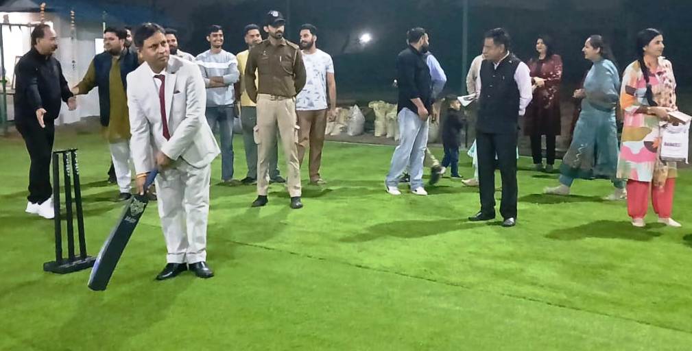 MLA Bharat Bhushan  inaugurates Cricket Turf in Kathua