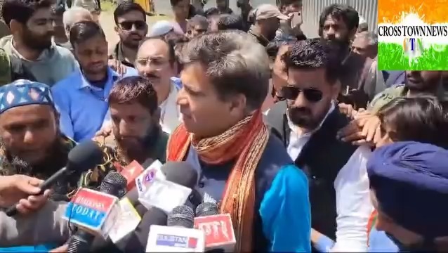 BJP President Ravinder Raina visits flood affected areas of Kashmir