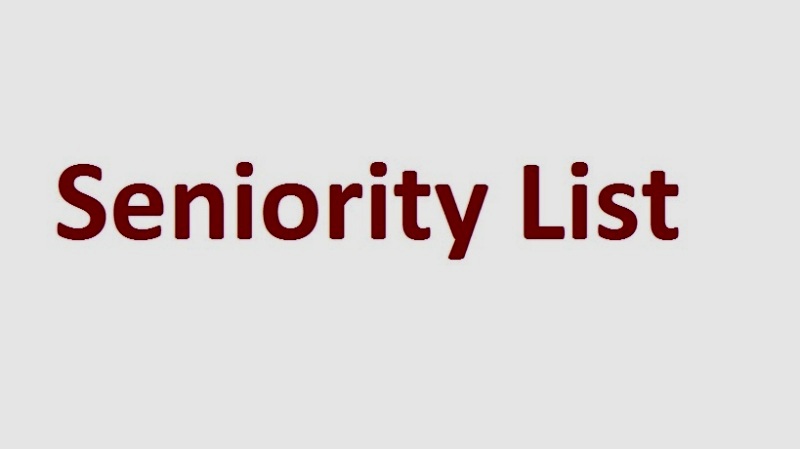 Seniority List of Sub Inspectors in Jammu & Kashmir