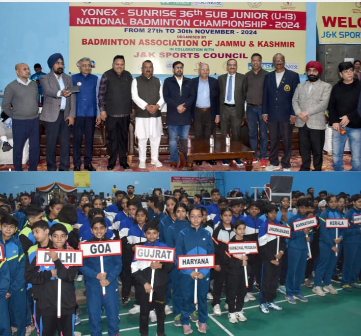  YS&S Minister declares open “Yonex- Sunrise 36th Sub Junior National Badminton Championship” in Jammu