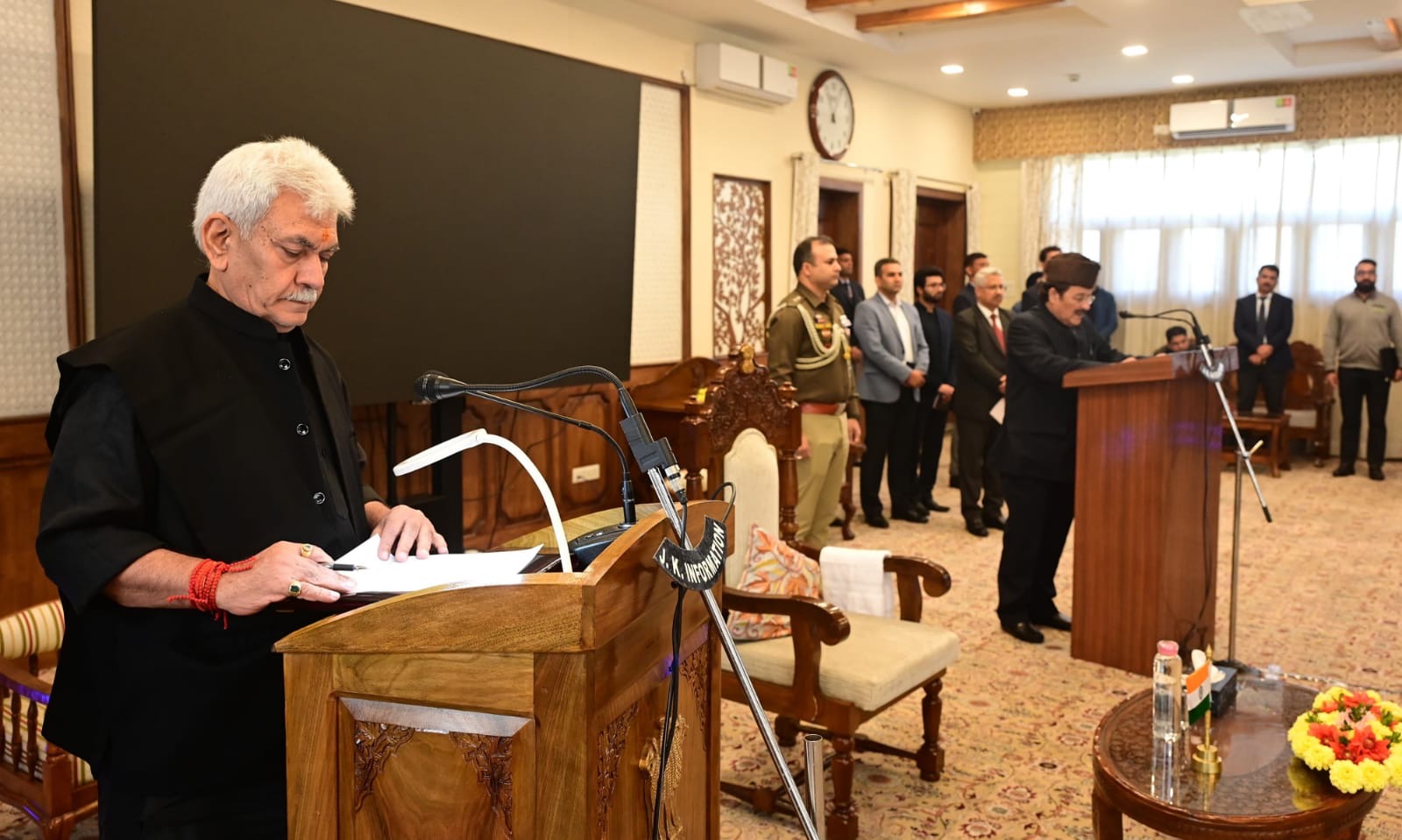 LG J&K administers Oath of Office to Mubarak Gul as Speaker pro tem