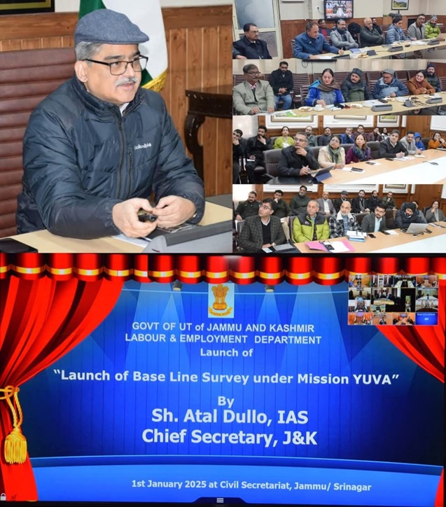  CS J&K Atal Dulloo  launches YUVA survey to identify 1.37 lakh entrepreneurs 