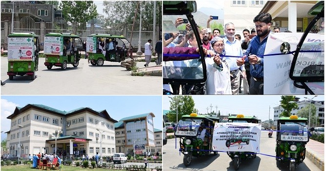 DC Ganderbal inaugurates E-Rickshaw service at Distt Hospital